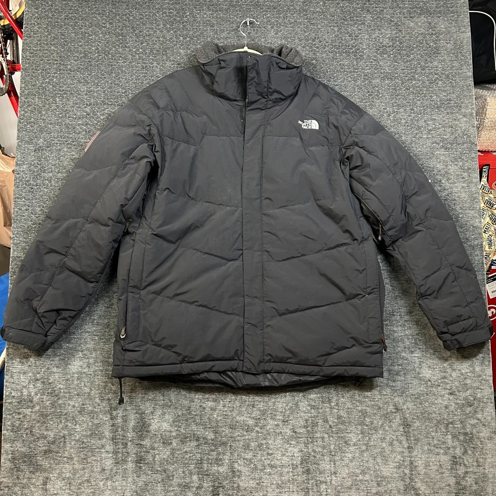 The North Face Prodigy RECCO Ski Puffer Jacket Men's Black Hooded Winter - XL